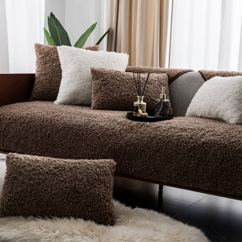 Lisslune | Luxury Warm Fleece Furniture Protection Mat Non-Slip Sofa Cover