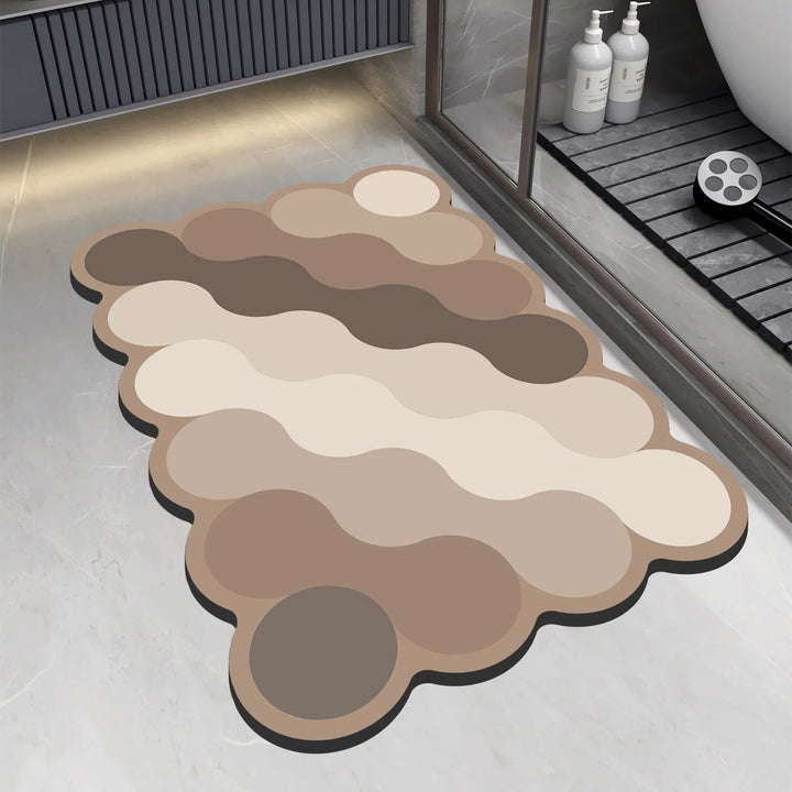 Lisslune | Luxury Diatomite Bathroom Mat – Quick-Dry Non-Slip Shower Mat in Beige