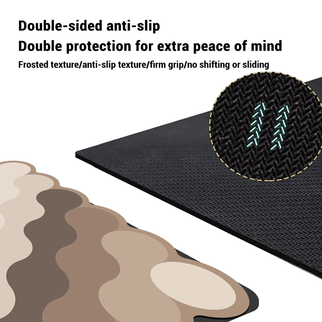 Lisslune | Luxury Diatomite Bathroom Mat – Quick-Dry Non-Slip Shower Mat in Beige