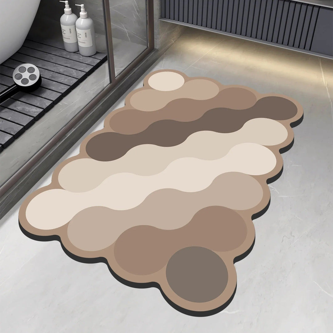 Lisslune | Luxury Diatomite Bathroom Mat – Quick-Dry Non-Slip Shower Mat in Beige