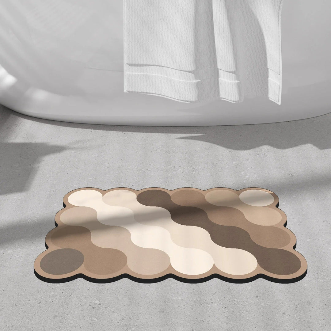Lisslune | Luxury Diatomite Bathroom Mat – Quick-Dry Non-Slip Shower Mat in Beige