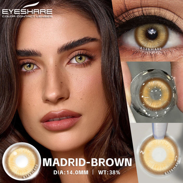 Rynx Cosplay Madrid Brown 14.0mm 1 Pair | 1 Year