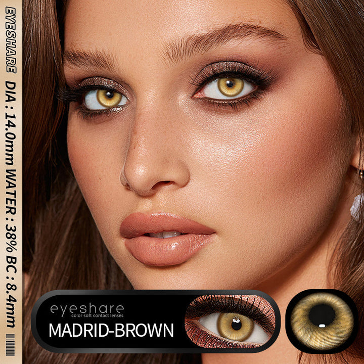 Rynx Cosplay Madrid Brown 14.0mm 1 Pair | 1 Year