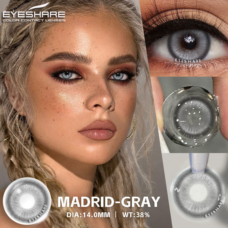Rynx Cosplay Madrid Gray 14.0mm 1 Pair | 1 Year
