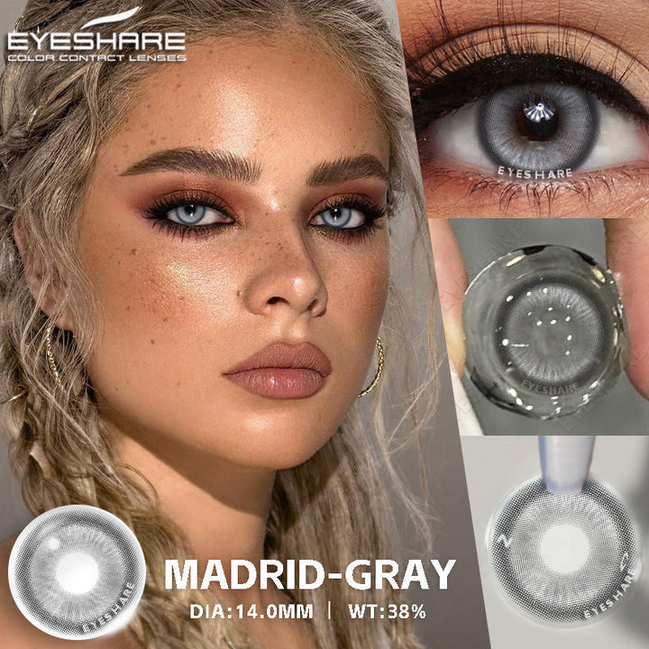 Rynx Cosplay Madrid Gray 14.0mm 1 Pair | 1 Year