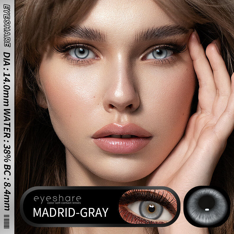 Rynx Cosplay Madrid Gray 14.0mm 1 Pair | 1 Year