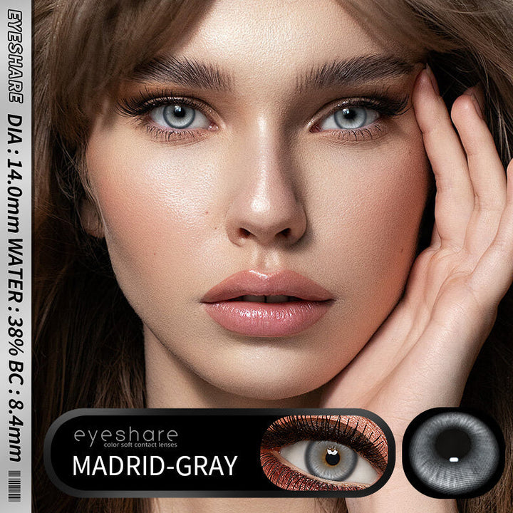 Rynx Cosplay Madrid Gray 14.0mm 1 Pair | 1 Year
