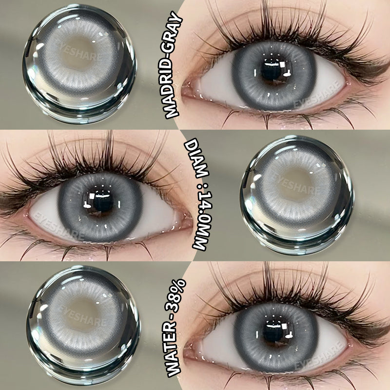 Rynx Cosplay Madrid Gray 14.0mm 1 Pair | 1 Year