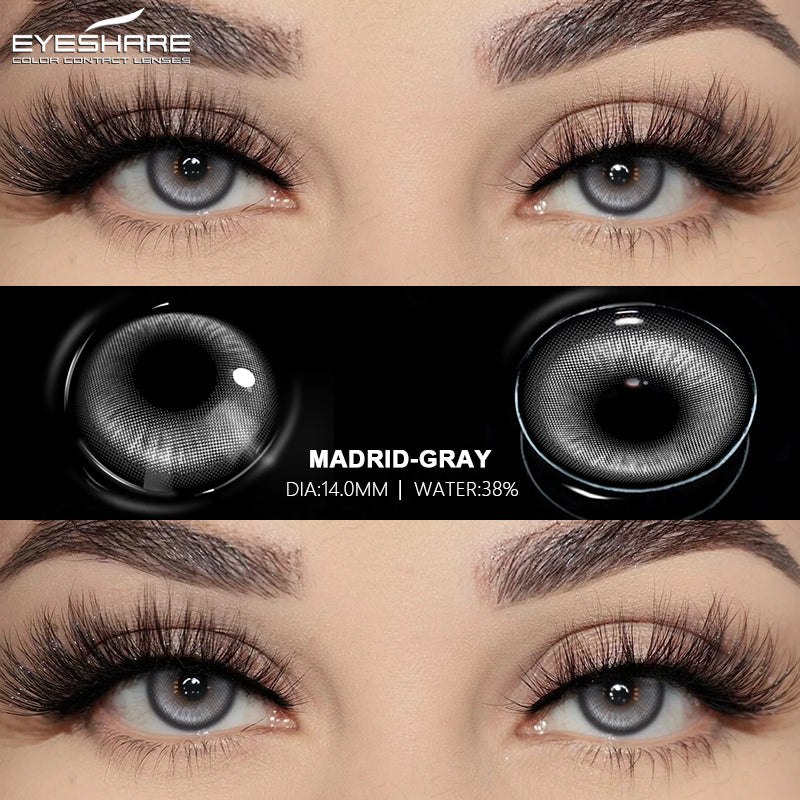 Rynx Cosplay Madrid Gray 14.0mm 1 Pair | 1 Year