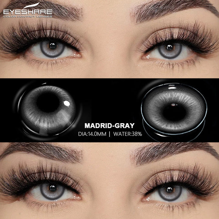 Rynx Cosplay Madrid Gray 14.0mm 1 Pair | 1 Year