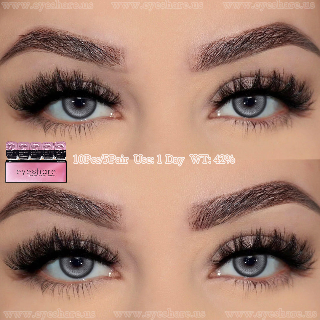 Rynx Madrid Gray 1 Day Use I 14.0mm, 10 pcs = 5 pairs, Cosplay