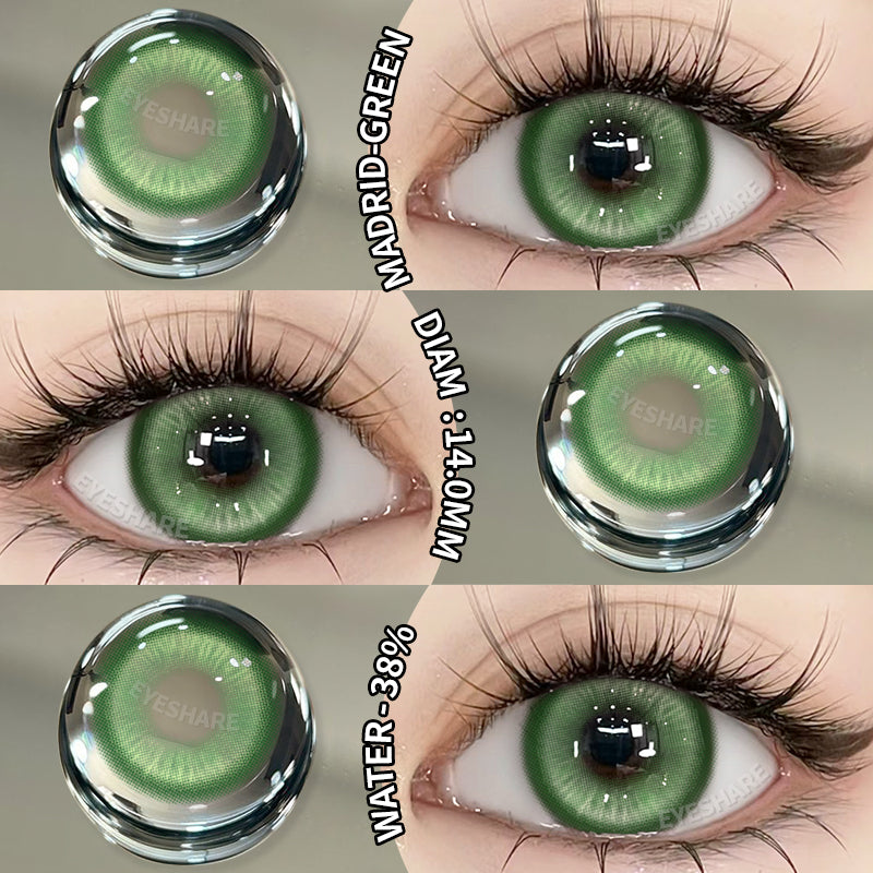 Rynx Cosplay Madrid Green 14.0 mm 1 Pair | 1 Year