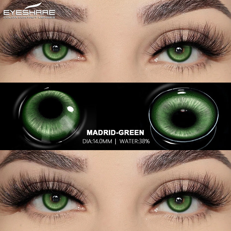 Rynx Cosplay Madrid Green 14.0 mm 1 Pair | 1 Year