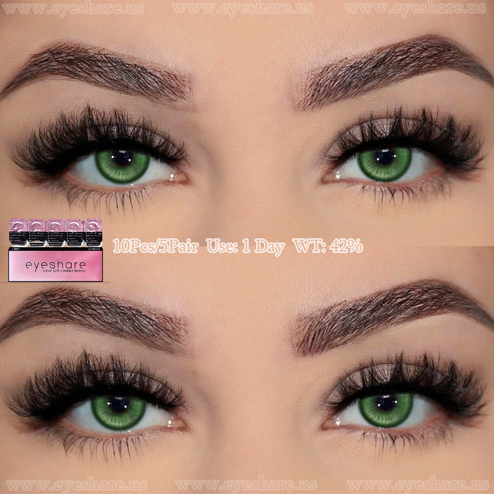 Rynx Madrid Green 1 Day Use I 14.2mm, 10 pieces=5 pairs