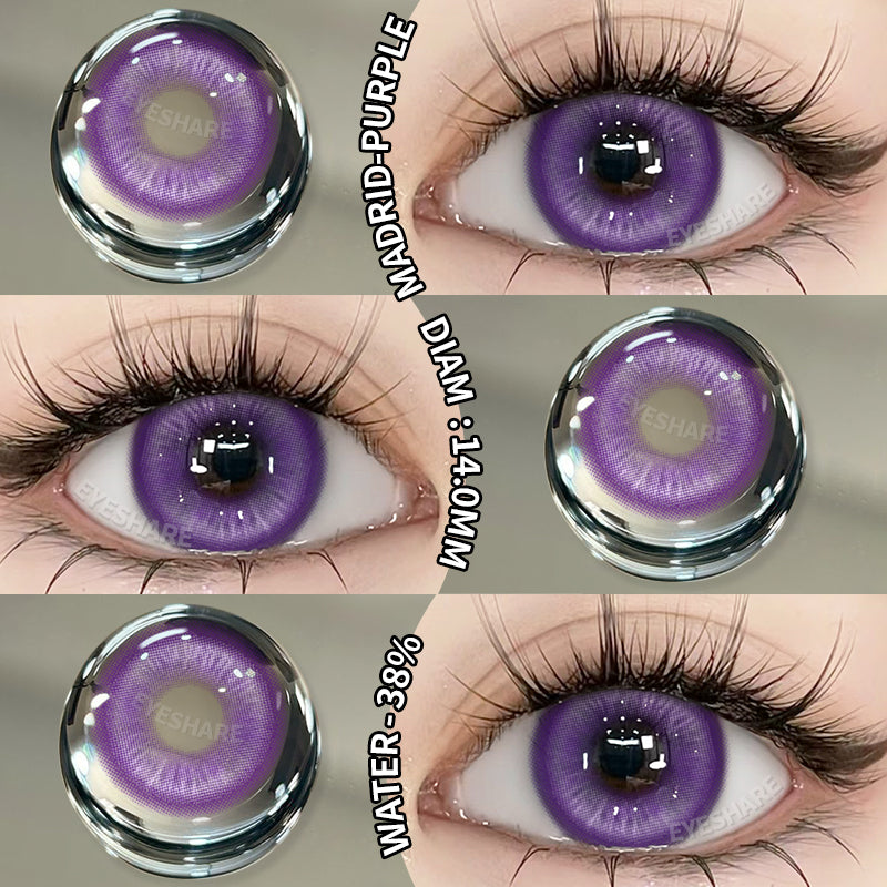 Rynx Cosplay Madrid Purple 14.0 mm 1 Pair | 1 Year
