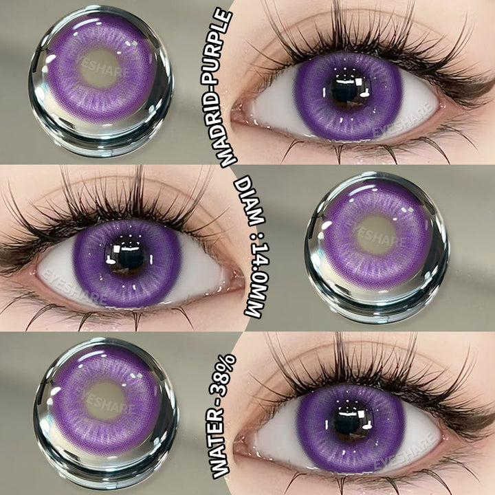 Rynx Cosplay Madrid Purple 14.0 mm 1 Pair | 1 Year