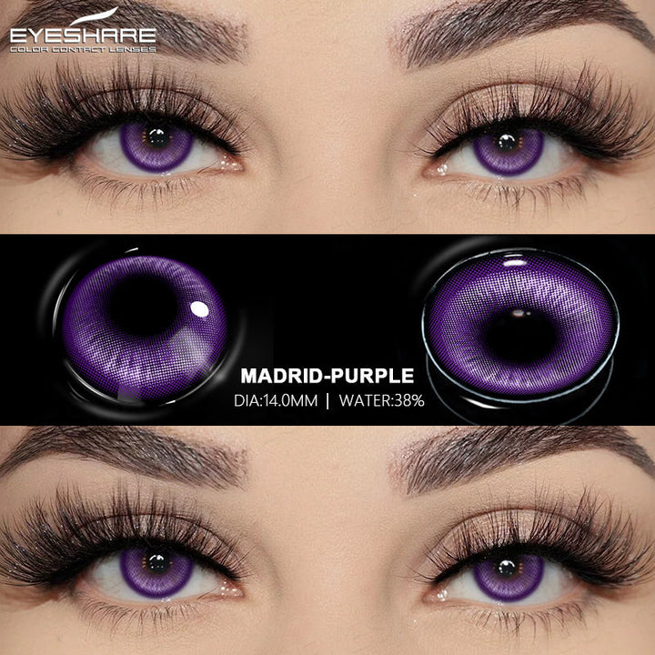 Rynx Cosplay Madrid Purple 14.0 mm 1 Pair | 1 Year