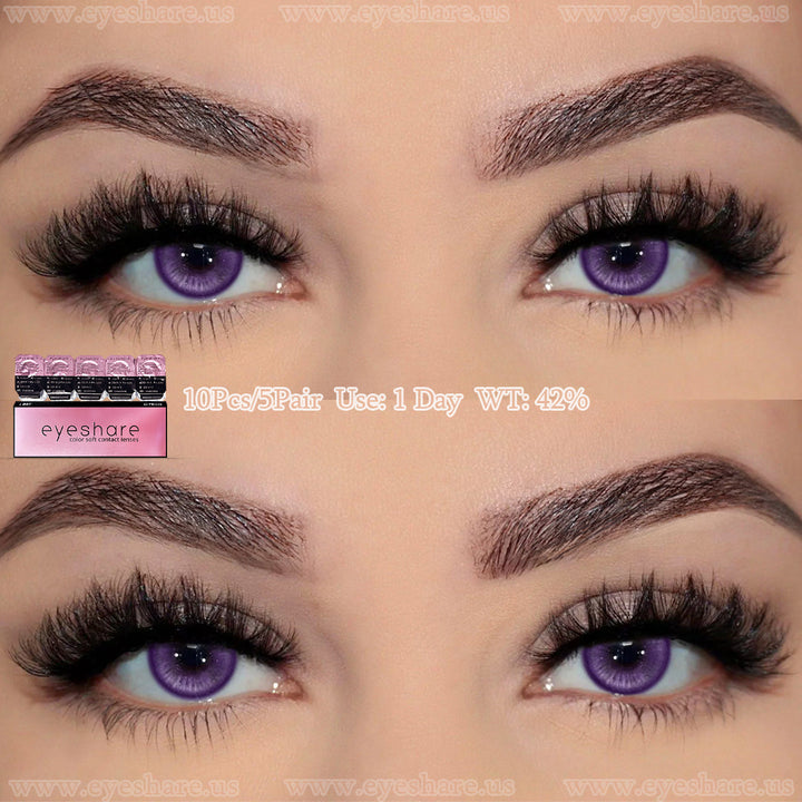 Rynx Madrid Lilac 1 Day Use I 14.0mm, 10 pcs = 5 pairs, Cosplay