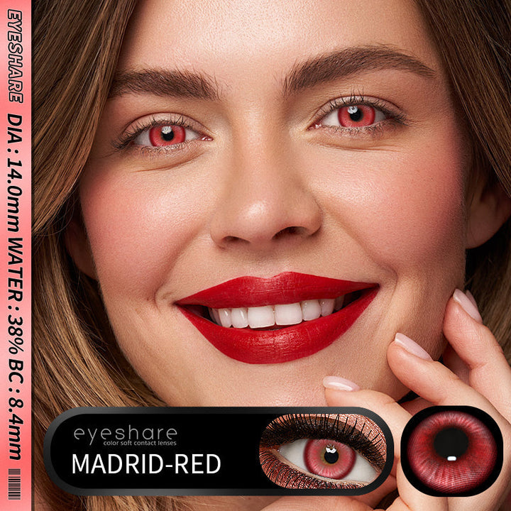 Rynx Cosplay Madrid Red 14.0mm 1 Pair | 1 Year