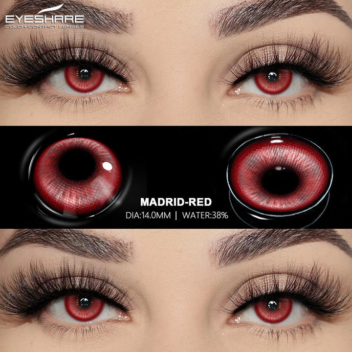 Rynx Cosplay Madrid Red 14.0mm 1 Pair | 1 Year