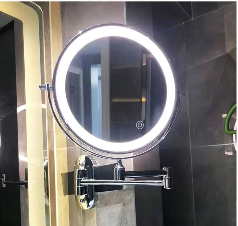 Lisslune | LED magnifying mirror with adjustable lighting and rechargeable battery