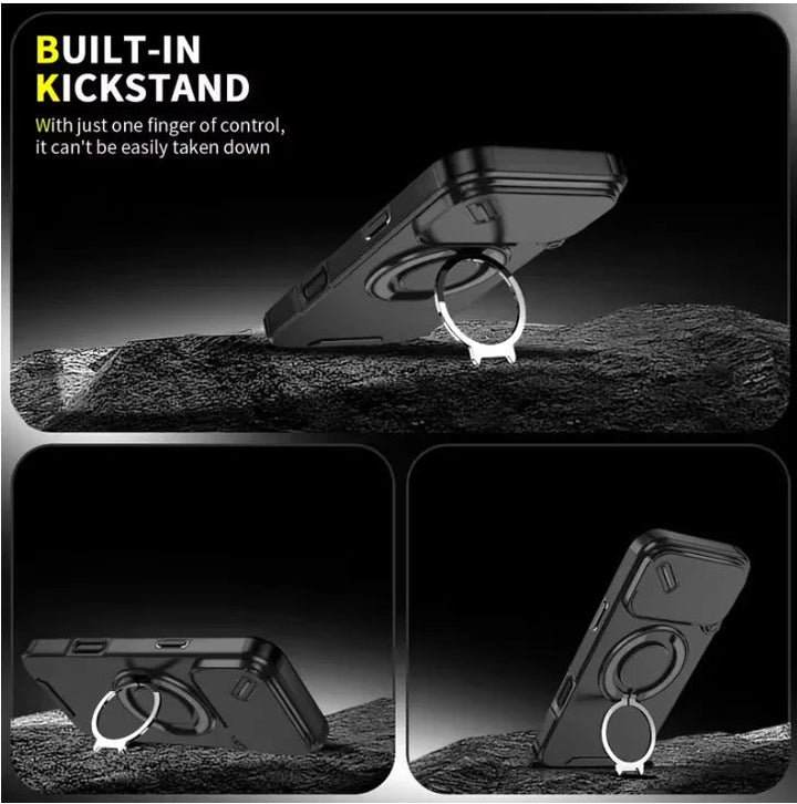 Lisslune | Robust magnetic armor case with stand for iPhone 17 series