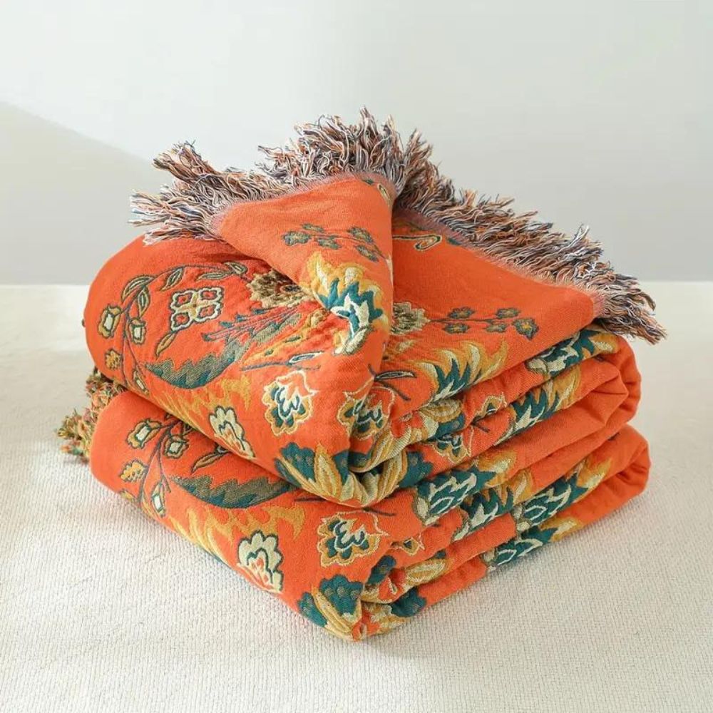 Lisslune | Reversible blanket in Marigold design for cozy warmth