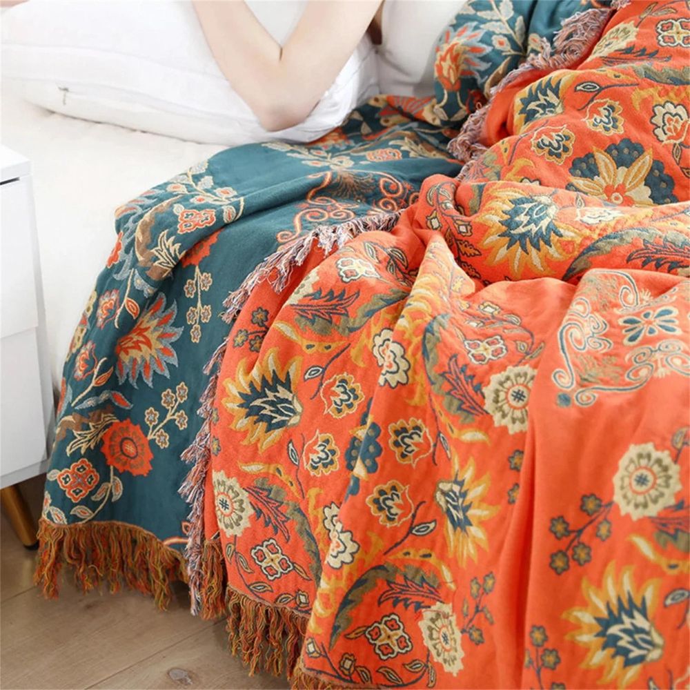 Lisslune | Reversible blanket in Marigold design for cozy warmth