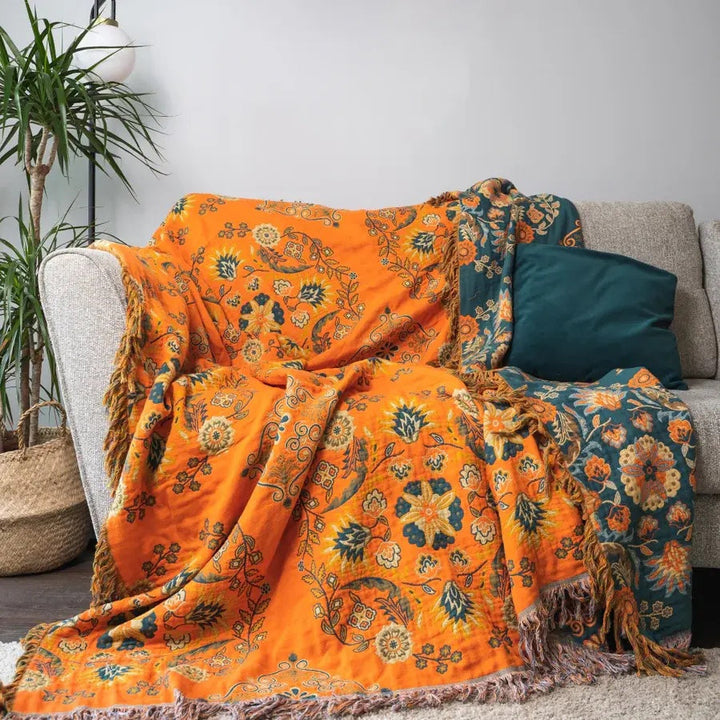 Lisslune | Reversible blanket in Marigold design for cozy warmth