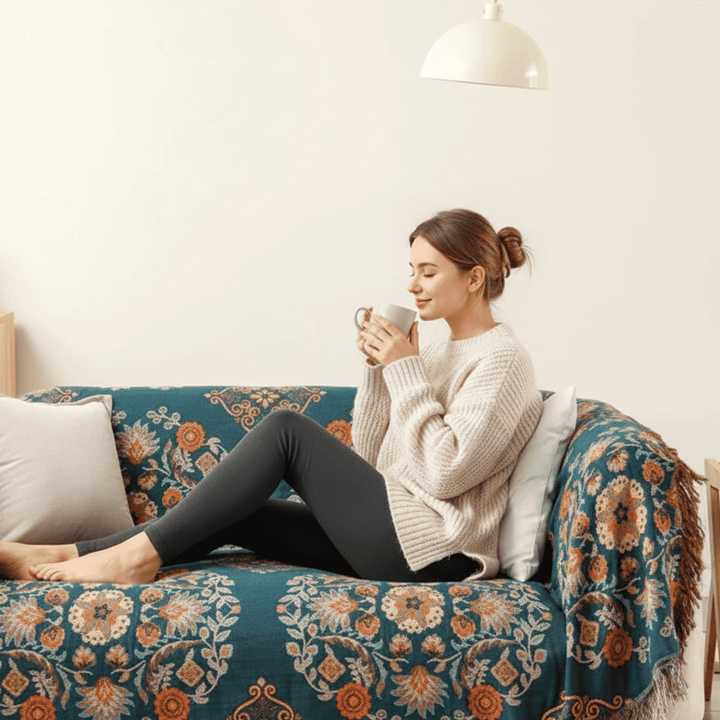 Lisslune | Reversible blanket in Marigold design for cozy warmth