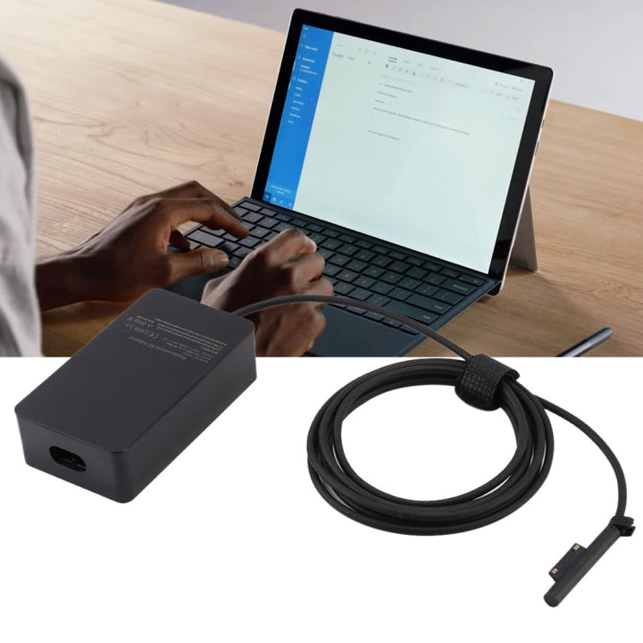 Lisslune | A1625 15V 2.58A 44W AC Power Supply Charger Adapter for Microsoft Surface Pro 6 / Pro 5 (2017) / Pro 4, EU Plug