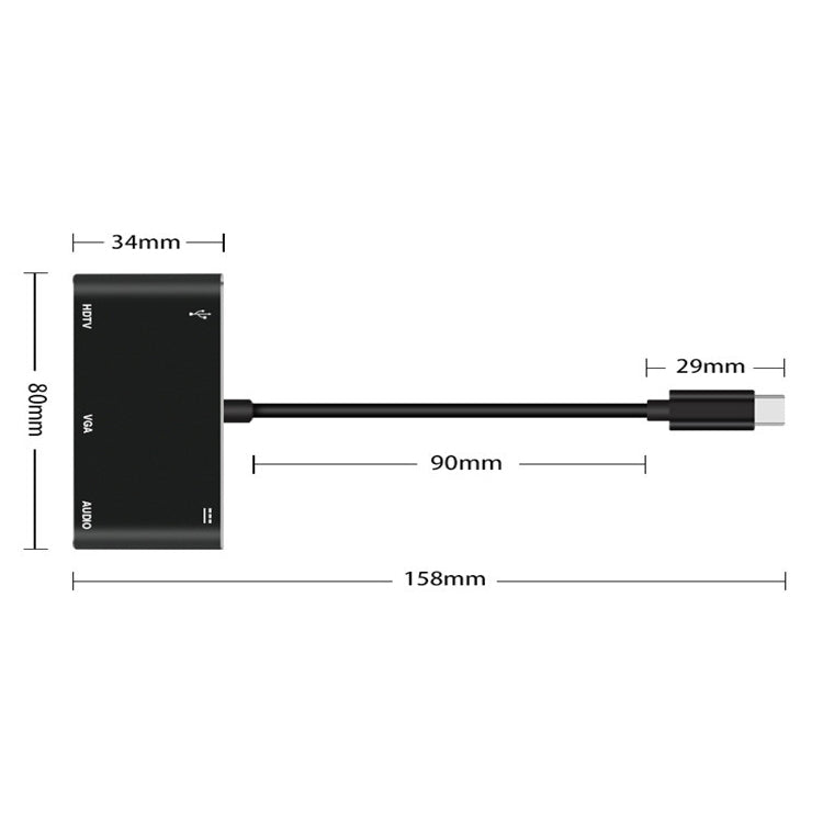 Lisslune | USB-C / Type-C to HDMI / VGA / USB 3.0 / PD Converter