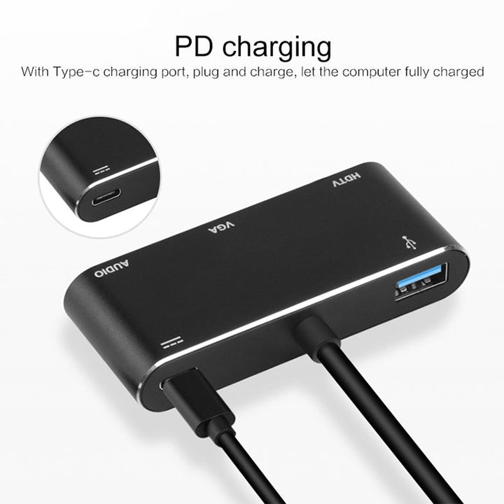 Lisslune | USB-C / Type-C to HDMI / VGA / USB 3.0 / PD Converter