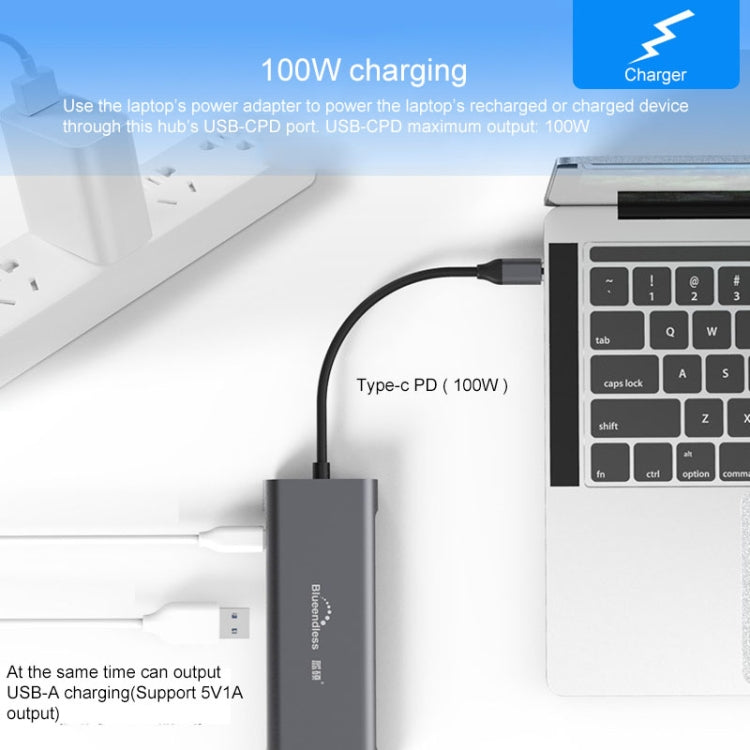 Lisslune | Blueendless 9 In 1 Multifunction Type-C / USB-C HUB Expansion Dock