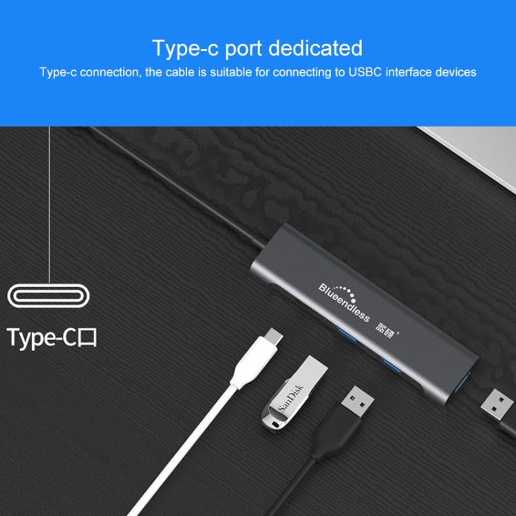 Lisslune | Blueendless 4 In 1 Multifunction Type-C / USB-C to HDMI + PD + Dual USB 3.0 HUB Expansion Dock