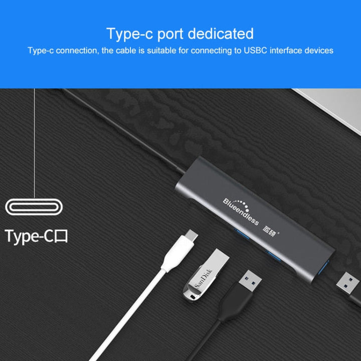 Lisslune | Blueendless 4 In 1 Multifunction Type-C / USB-C to HDMI + PD + Dual USB 3.0 HUB Expansion Dock