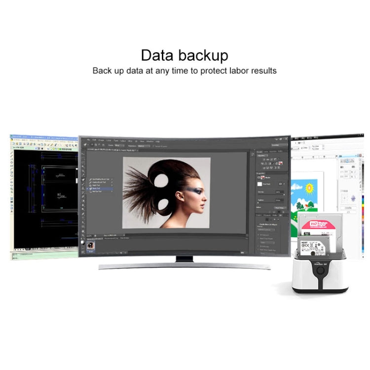 Lisslune | Blueendless 2.5 / 3.5 Inch SATA USB 3.0 2 Bay Hard Drive Dock (UK Plug)