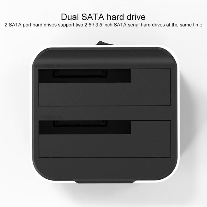 Lisslune | Blueendless 2.5 / 3.5 Inch SATA USB 3.0 2 Bay Hard Drive Dock (UK Plug)