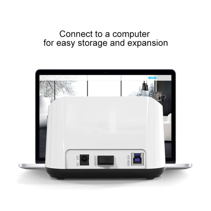 Lisslune | Blueendless 2.5 / 3.5 Inch SATA USB 3.0 2 Bay Hard Drive Dock (UK Plug)