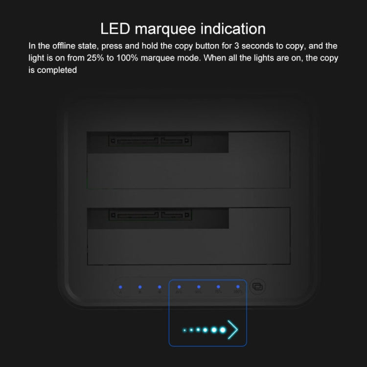 Lisslune | Blueendless 2.5 / 3.5 Inch SATA USB 3.0 2 Slot Offline Copy Hard Drive Dock (AU Plug)
