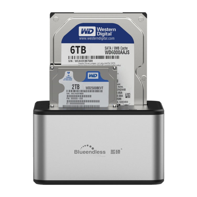 Lisslune | Blueendless 2.5 / 3.5 Inch SATA USB 3.0 2 Bay Offline Copy Hard Drive Dock (UK Plug)