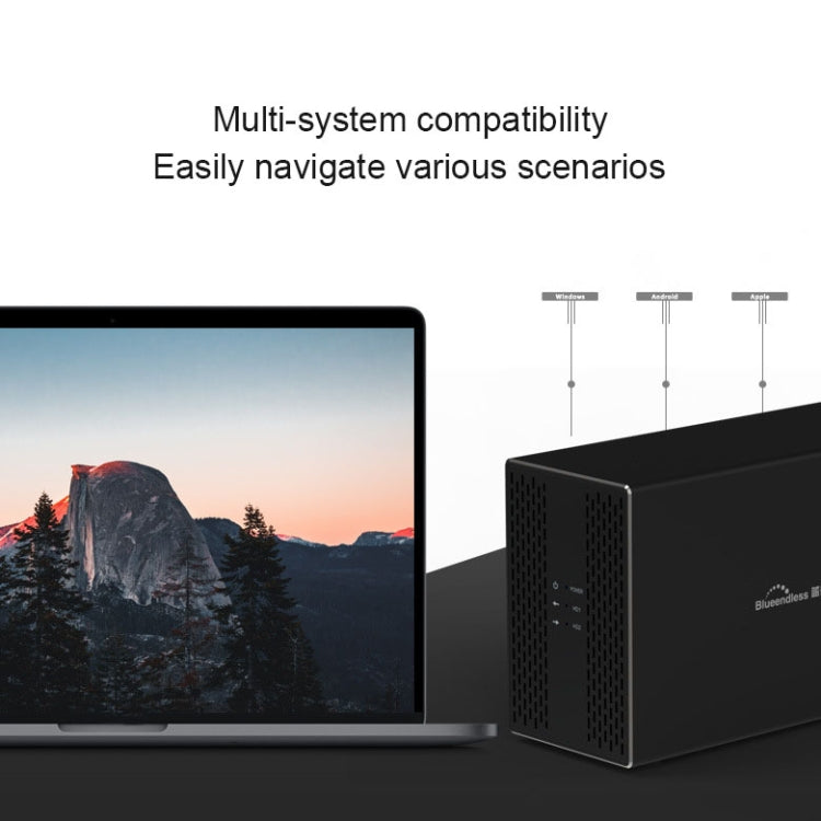 Lisslune | Blueendless USB-B interface 3.5 inch 2-Bay RAID combination array HDD external enclosure (UK plug)