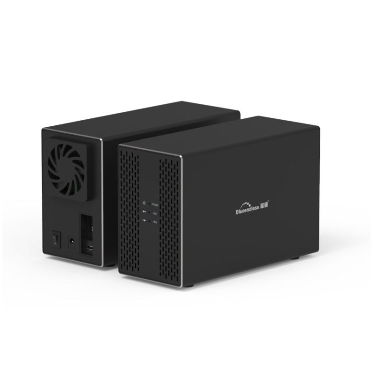 Lisslune | Blueendless Type-C / USB-C interface 3.5 inch 2 Bay RAID combination array HDD external enclosure (UK plug)