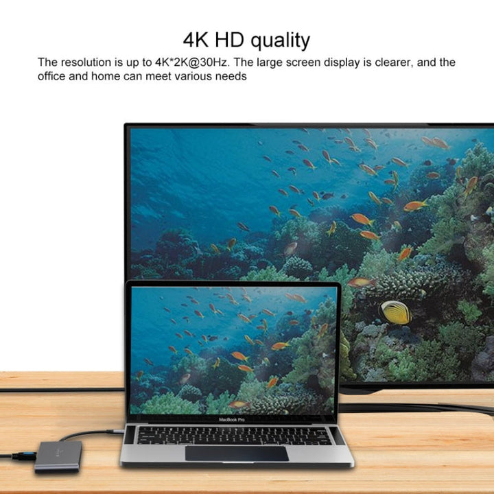 Lisslune | Blueendless 6 In 1 Multifunction Type-C / USB-C HUB Expansion Dock M.2 NGFF Solid State Drive