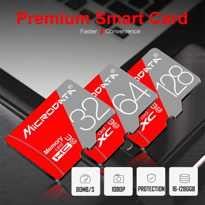 Lisslune | MICRODATA 256GB Class 10 Red and Gray TF (Micro SD) Memory Card