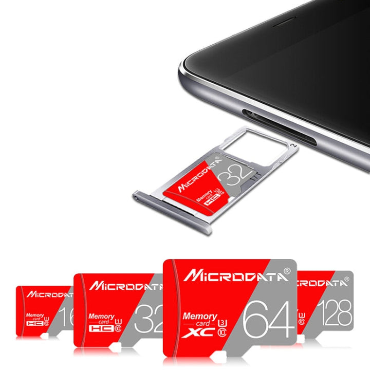 Lisslune | MICRODATA 256GB Class 10 Red and Gray TF (Micro SD) Memory Card