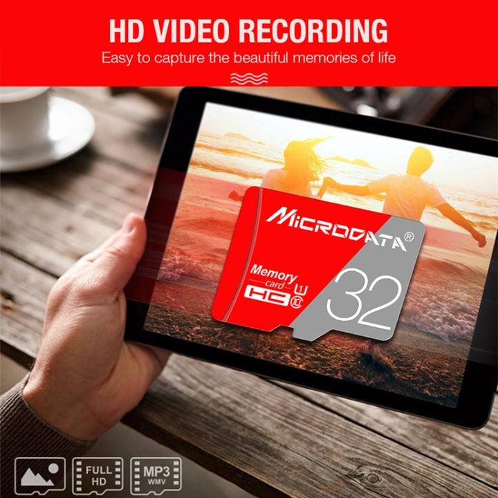 Lisslune | MICRODATA 256GB Class 10 Red and Gray TF (Micro SD) Memory Card
