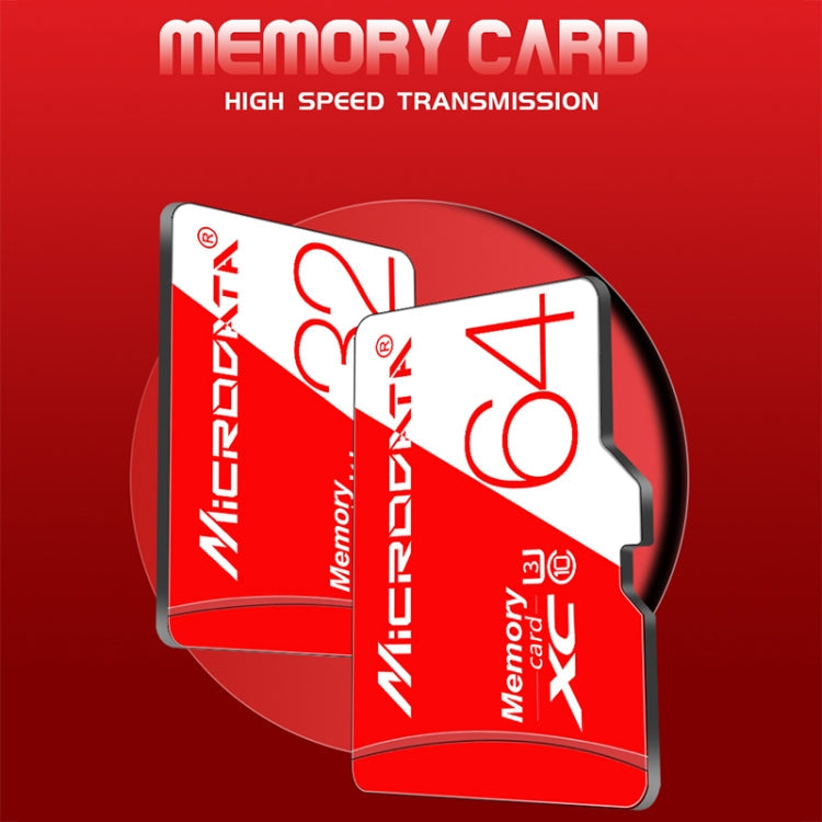 Lisslune | MICRODATA 256GB High Speed U3 Red and White TF(Micro SD) Memory Card