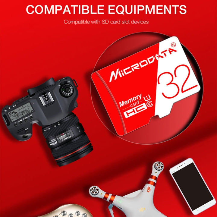 Lisslune | MICRODATA 256GB High Speed U3 Red and White TF(Micro SD) Memory Card