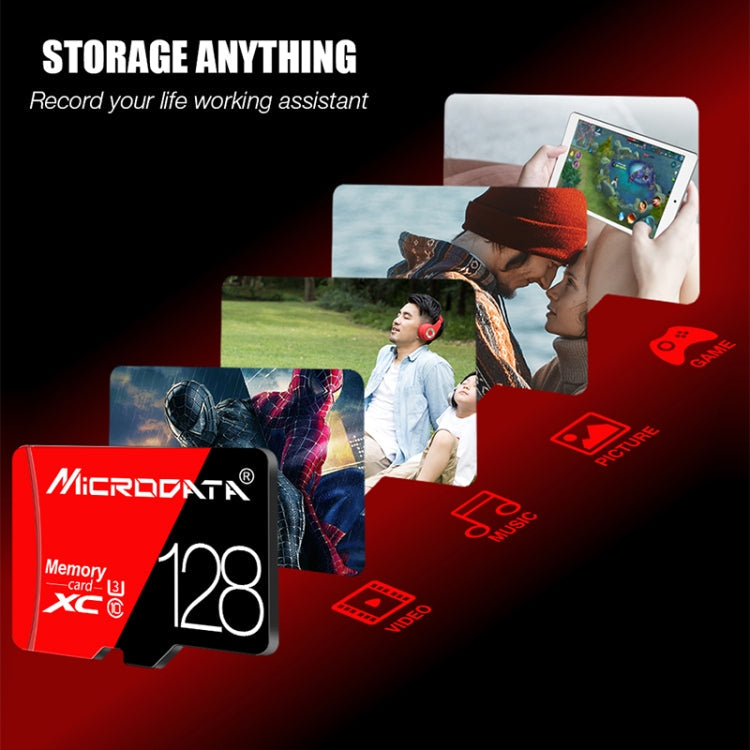 Lisslune | MICRODATA 256GB U3 Red and Black TF(Micro SD) Memory Card